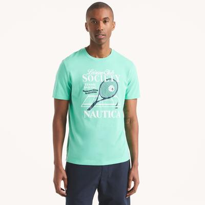 Nautica Men's Tennis Graphic T-Shirt Mint Spring, XXL