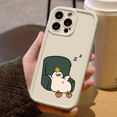 TEMU Cartoon Cute Duck Phone Case For Iphone 15pro 15promax 15 15plus 14pro 14 14plus 14promax 13 13pro 13promax 12 12pro 12promax 11 11pro 11promax Image