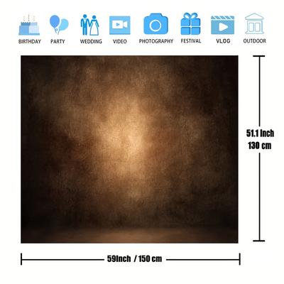 TEMU 1pc Brown Polyester Photography Backdrop - Large & Studio Background, , Creative Lighting And Professional Photo Image