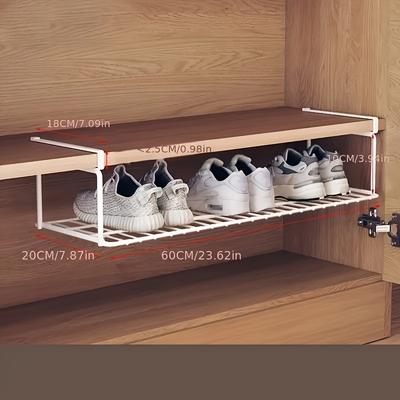TEMU 1pc Metal Shoe Rack, , Hanging, Storage Divider, Use Without Electricity Image