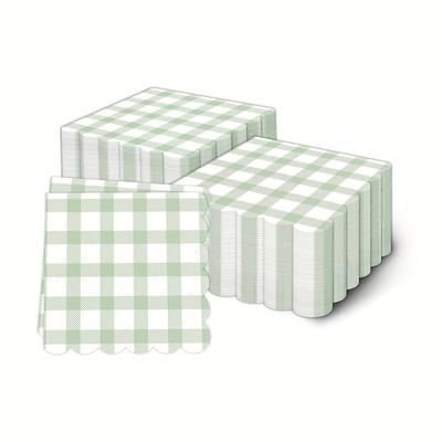 TEMU Macaron Color Tissue Disposable Wavy Edge Napkins For Party Decorations Wedding Birthday Dinner Beverage Supplies, 6.5 X 6.5 Inches Image