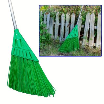 TEMU Outdoor Commercial Angle Broom With Long Handle - Suitable For Courtyards And Hard Floors Image