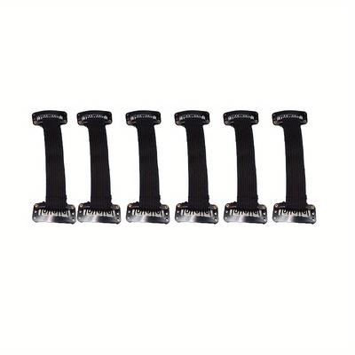 TEMU Set Of 6 Adjustable V-shaped Face Lift Straps With Bb Clip - Reusable, High Stretch Ladies Face Tension Straps, Black - For Mom And Girlfriend Image