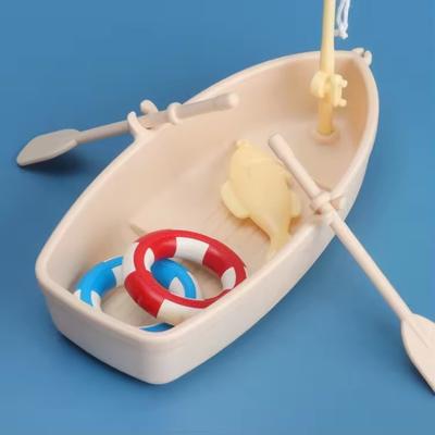TEMU 1pc Miniature Boat Mini Fishing Fairy Garden Ornaments Kit Accessories Micro Landscape, Diy Decoration Prop Decor Gift Image