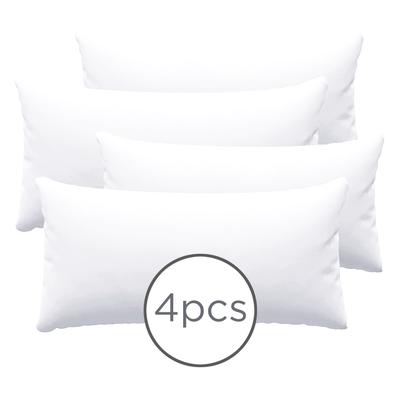 TEMU 4pcs Microfiber Pillowcases Set - Machine Washable, Solid Color, Zipper Closure, Fabric, Brushed Surface For Bedroom And Living Room Couch Pillows Image