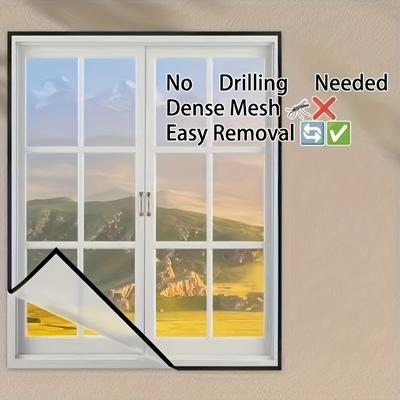 TEMU Self-adhesive Window Screens That Are Invisible And Ventilated, Providing Protection Against Mosquitoes And Insects, , Suitable For Home Use. Image