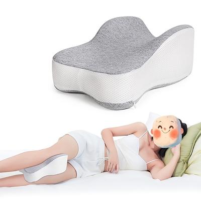 TEMU Big Knee Pillow For Side Sleeper Fully Support Thighs And Knees- Body Pillow Leg Pillow For Side Sleeping Between Legs- Large, Gray Image