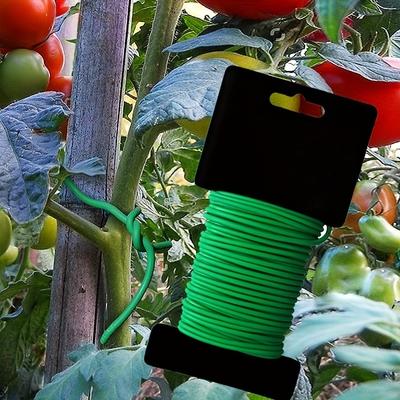 TEMU 10m Roll Heavy-duty Tpr-coated Garden Twist Ties - Flexible Plant Support Wire For Flowers & Vegetables, No Electricity Needed, Multipurpose Outdoor Green Garden Ties For Climbing Plants Image