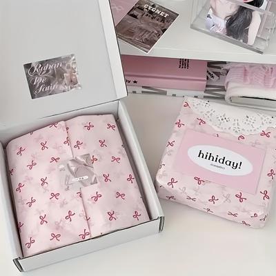 TEMU 10- Bowknot Pattern Wrapping , For Presents, Bouquets, And Decorations, , Packaging Supplies, Image