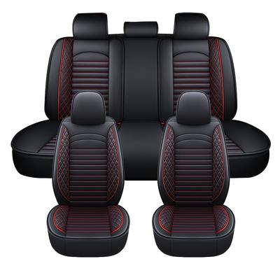 TEMU Five-seater Car Seat Cover For A6, A4, Q5, Q7, Q2, A3, Q3 Full Coverage Pu Pu Leather Seat Cover Suitable For All Image