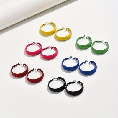 TEMU 6 Pairs/set Classic Trendy Ear Hook Set Image