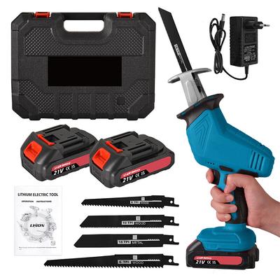 TEMU Electric Reciprocating Saw With Rubber Ergonomic Handle Led Light Portable Rechargeable Image