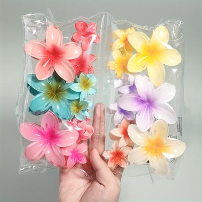 TEMU 16/18pcs Hair Clips With Strong Non-slip Grip, Gradient For Weddings, Beach & - Large Size Hair Accessories, Cute Hair Clips Image