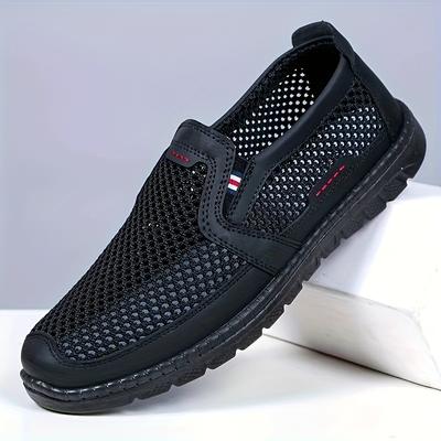 TEMU Men's Slip-on Casual Loafers - Non-slip, Breathable Fabric, Round Toe, Comfortable For Walking, Hiking, And Fishing - Footwear, Casual Footwear | Stylish Loafers | Comfortable Walking Shoes Image