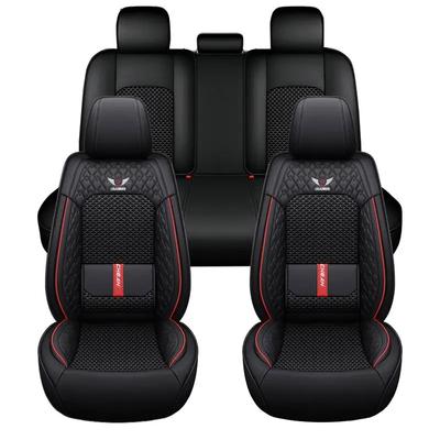 TEMU Universal Fit Luxury 5-seater Car Seat Covers, Advanced Breathable Fabric, Sponge Filled Protective Cushion Covers, , With Interior Accessories For Auto Image