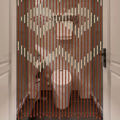 TEMU Bamboo Bead Door Curtain Wood Fly Curtain Room Window Blind 90*175cm Image