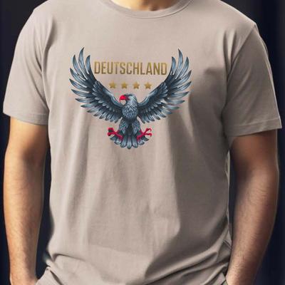 TEMU Deutschland Eagle Graphic Tee For Men - Casual Crew Neck, Short Sleeve, Lightweight & Comfy Summer T-shirt Image