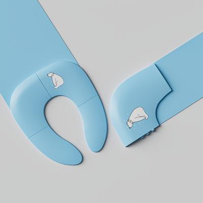 TEMU Children Plastic Toilet Potties Toilet Seats Foldable Toilet Seat For Free Carry Bag Image