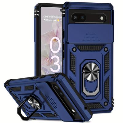 TEMU A And Sliding Window Phone Case With Shock-absorbing Features, Designed For Pixel Models 6a, 6, 7, 8, 9 Pro, 7a, And 8a, Including A Stand And Camera Lens Protection. Image