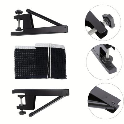 TEMU Table Tennis Net Set, Which Includes 2 Metal Support Frames And A Pe Tennis Net, Is Training, Featuring A High-quality Adjustable Net Frame. Image