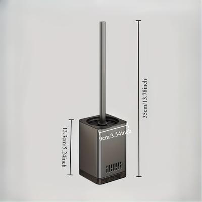 TEMU 1pc Toilet Brush, Wall Mount, Stainless Steel, Reusable, With Multiple Components, For Home Bathroom Image