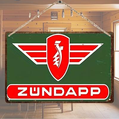 TEMU Vintage Metal Sign - 8x12 Inch | Brand Emblem With Red Shield And | Rustic Green And White Wall Decor For Home, Bar, Cafe, And Outdoor Spaces, Metal Wall Art Decor Image