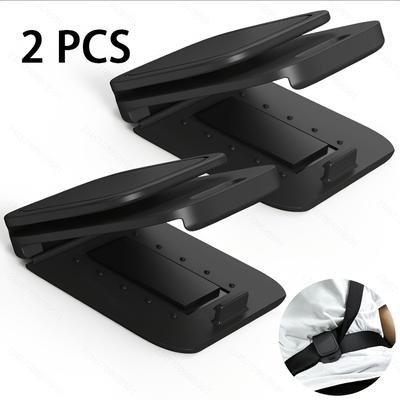 TEMU 2pcs Comfortable Car Seat Belt Adjuster - Ergonomic Shoulder And Neck Protector, Durable Thermoplastic Polyester, Suitable For All Car Models, Comfortable Image