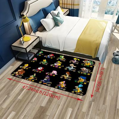 TEMU Full Print Rug Featuring Video Game Characters, Soft And Cozy, Slip-resistant, Adorable, The Living Room, Kitchen, Events, Officially Licensed. Image