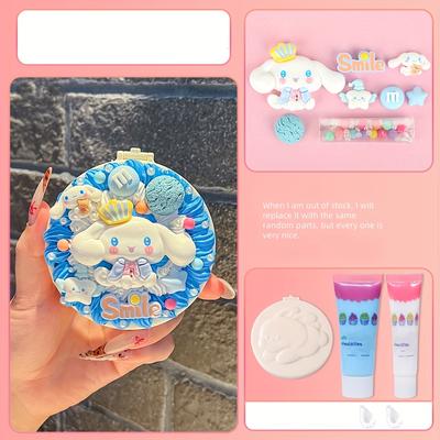 TEMU 1pc Diy Small Mirror, Kuromi Melody Cinnamoroll Hellokitty Diy Mirror, Including Comb, The Delicate Gift For , Girls Christmas Gifts, Birthday Gifts, Valentine's Day Gifts Image