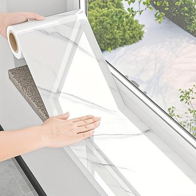TEMU Window Sill Board Self-adhesive Ceramic Tile Stickers, Balcony Shading Renovation, Bay Window Renovation, Window Frame Edging, Waterproof And Sunscreen Wall Stickers Image