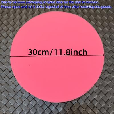 "TEMU Round Ceramic Foam Pad 11.8" - Durable Sponge Mat For Clay Crafts, Ceramics Plates, Molds And Painting - Non-charged, Non-electric Artwork Support" Image