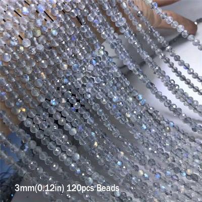 TEMU Aaa 2/3/4mm Natural Stone Labradorite High Quality Shiny Small Loose Spacer Beads For Jewelry Making Diy Bracelets Necklace Earrings For Valentine's Day Gifts Image