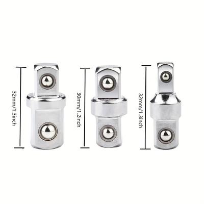 TEMU Socket Adapter Converter Reducer Set 3/8 To 1/2 3/8 1/4 Impact Drive Ratchet Wrench Socket Adaptor Repair Hand Tool Image