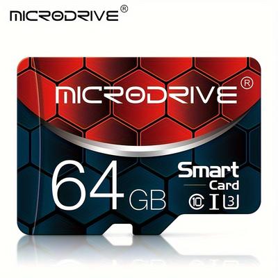 TEMU Microdrive 32gb Memory Card - Class 10, Full Hd Video Recording, Ideal For Photography & , Includes Sd Adapter, Professional Media Storage|sleek Storage|durable Storage Image