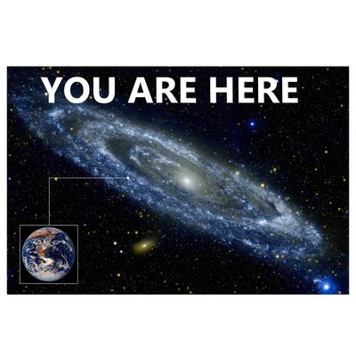 TEMU Room Decor 1pc Wall Art, Canvas Print, You Are Here Solar System Map, Earth's Location In The , Poster, 12x18inch, With Ready To Hang Image