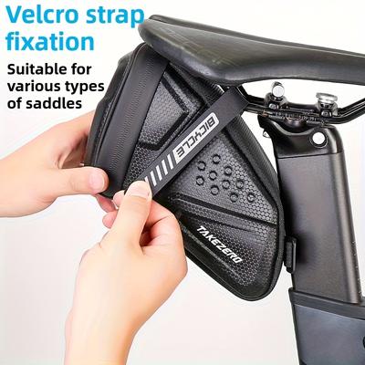 TEMU Bicycle Tail Bag Bag, Mountain Bike Eva Hard Shell Road Bike Rear Bag, Outdoor Activities Image
