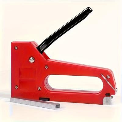 TEMU 1pc Hand Stapler, With Stapler And Staple Kit, Suitable For 4-8mm(0.157-0.315 Inch) Staple, Used For Diy Furniture, Indoor Carpentry, Books, Stapler And 8 Mm(0.315 Inch) Staple. Image