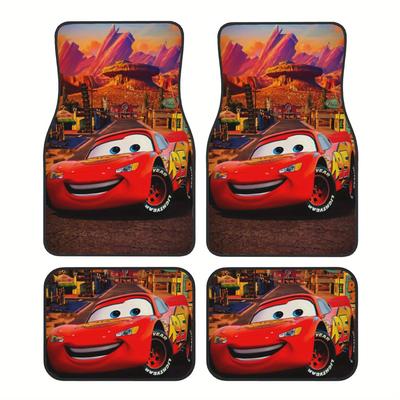 TEMU 4pcs, Lightning Theme Car Floor Mat Set, Suitable For Cars, Trucks And Suvs, Valentine's Day Day, Suitable As A Gift For Family And Friend Image