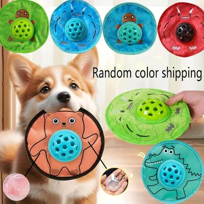 TEMU 1pc Assorted Animal Design Pet Toy - Interactive Squeaky Sound With Paper, Fabric Dog Training & Companion Toy, No Batteries Required Image