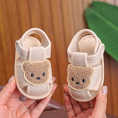 TEMU Casual Cute Cartoon Bear Sandals For Baby Boys, Breathable Non-slip Walking Shoes For Spring And Summer Image