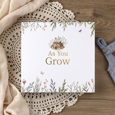 TEMU 1pc Keepsake Memory Book For Boy Or Girl - Year Journal - Gender Neutral Gift - Or Photo Album For New Parents - Book Record Milestone From Birth To Age 5 - Shower Gifts Image