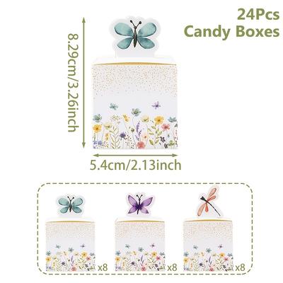 TEMU 24pcs Mini & Boxes - Elegant Spring Party Favors For Weddings, Baby Showers & Birthdays, Paper Treat Boxes With Dragonfly Design, Gift & Decorations Image