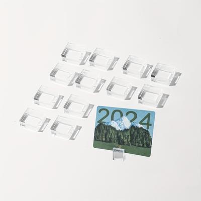 TEMU Elegant Acrylic Holder - Polished Metal , Christmas & Holiday Decorations, Ideal For Kitchen & Dining Room, Card Holder Image