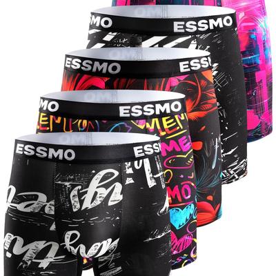 TEMU 5pcs Of Long Boxer Briefs For Young Men Image