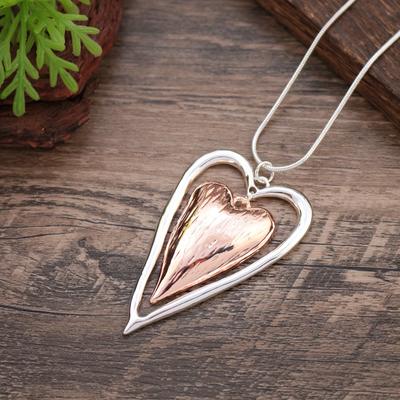 TEMU 1pc Bohemian Vintage Heart Pendant Necklace For Women, Zinc Alloy With Silver , Ideal For & Gifting, Valentine's Day, Birthday, Anniversary, Day, Thanksgiving, Christmas, New Year's - All Jewelry Image
