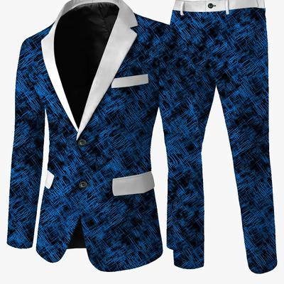 TEMU Men's Suit Set, Casual High-end Wrinkle-free Suit And Trousers Ensemble. Image