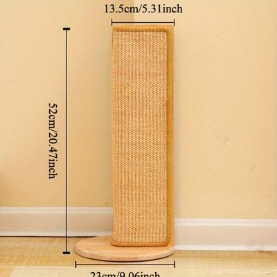 TEMU Vertical Sisal Cat Scratching Board - Sturdy Corner Protector For Sofa, Resistant, , And Space-saving - Ideal For Aggressive Scratching Cats Image