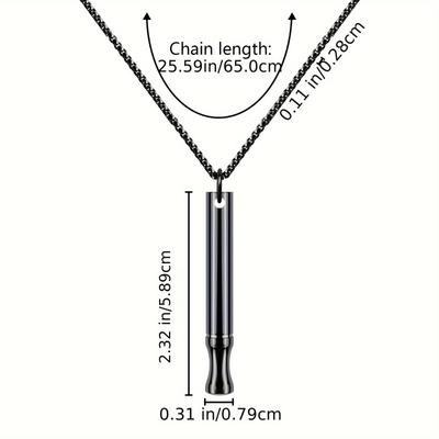 TEMU Scented Essential Oil Inhaler Necklace With Core - Classic Stainless Steel Habits, Ideal Father's Day Gift, Daily Occasion Wear, Gift For Da Image