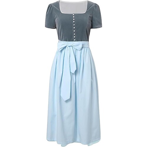 Robe costume dirndl de carnaval Oktoberfest bière pour femmes style traditionnel bavarois Wiesn pour Oktoberfest - Lightinthebox.com/fr