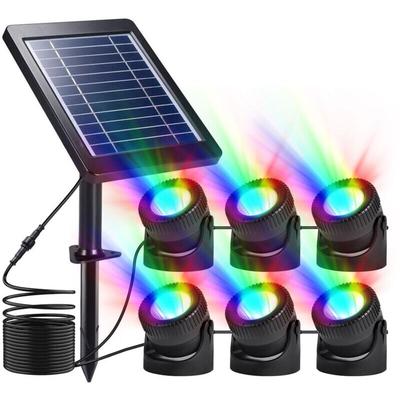 Led Solar Strahler IP68 13 Farben drehbar Teich/Garten Image